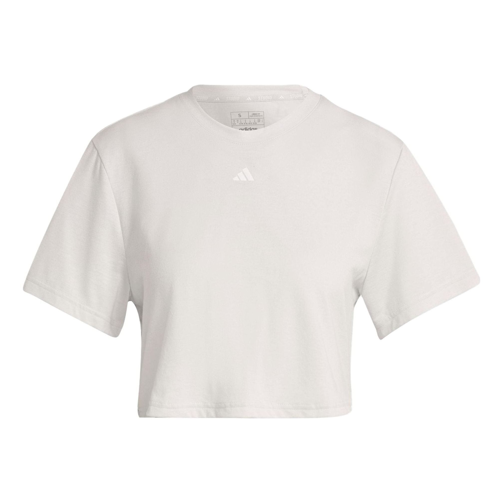 (WMNS) adidas Studio T-Shirt 'White' IB8565 - 1