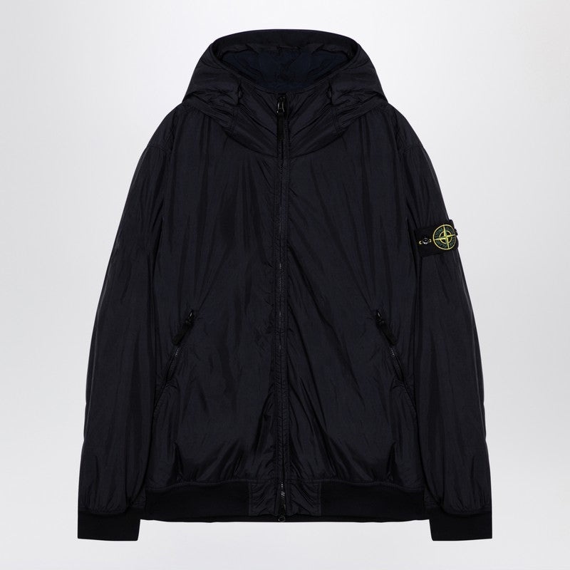 Stone Island Navy Blue Nylon Zipped Jacket Men - 1