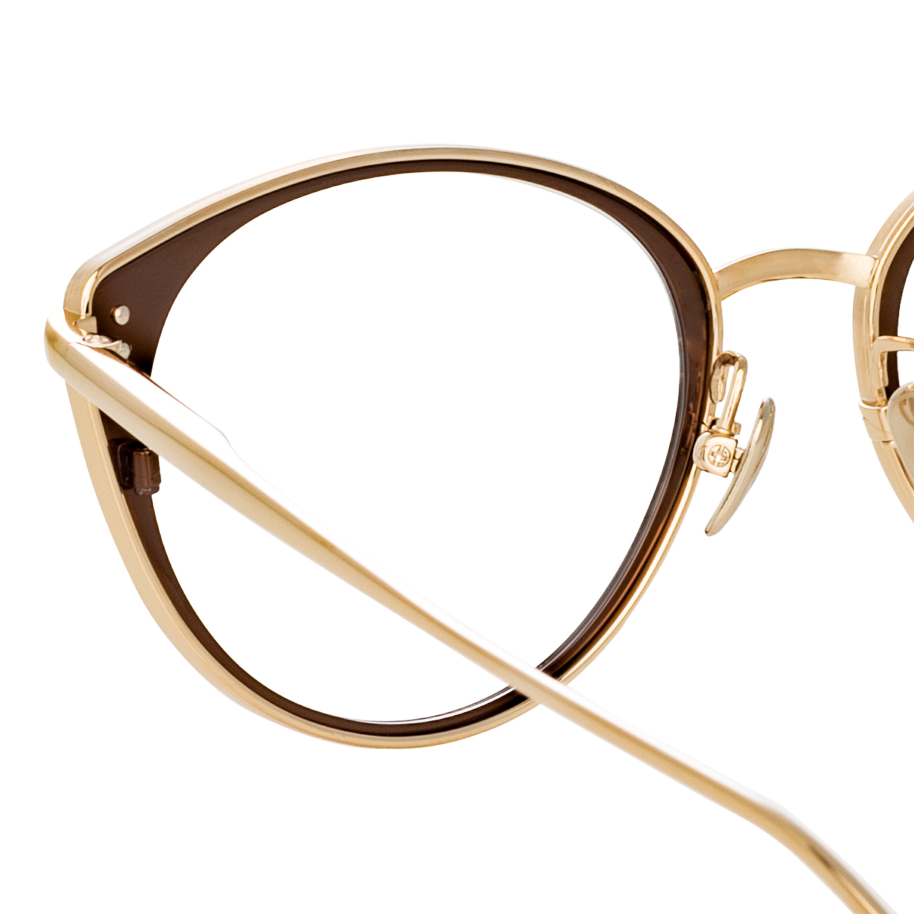 ALBA CAT EYE OPTICAL FRAME IN LIGHT GOLD - 4