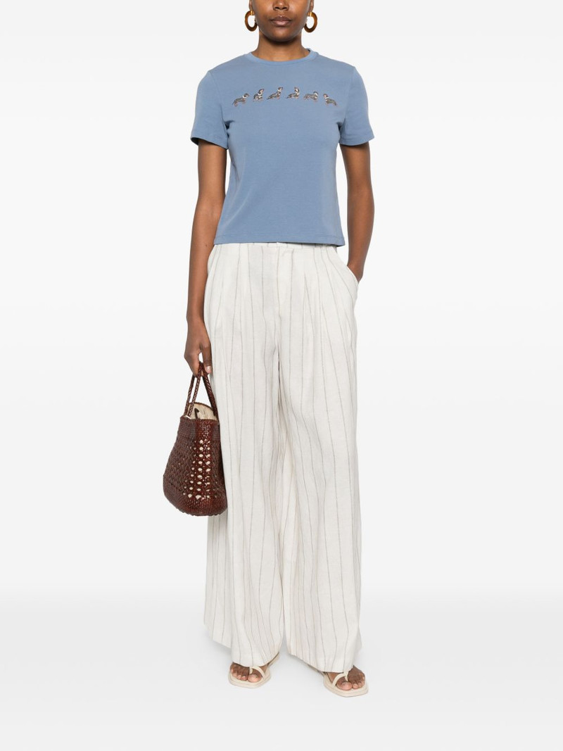 ELEH striped wide-leg trousers outlook