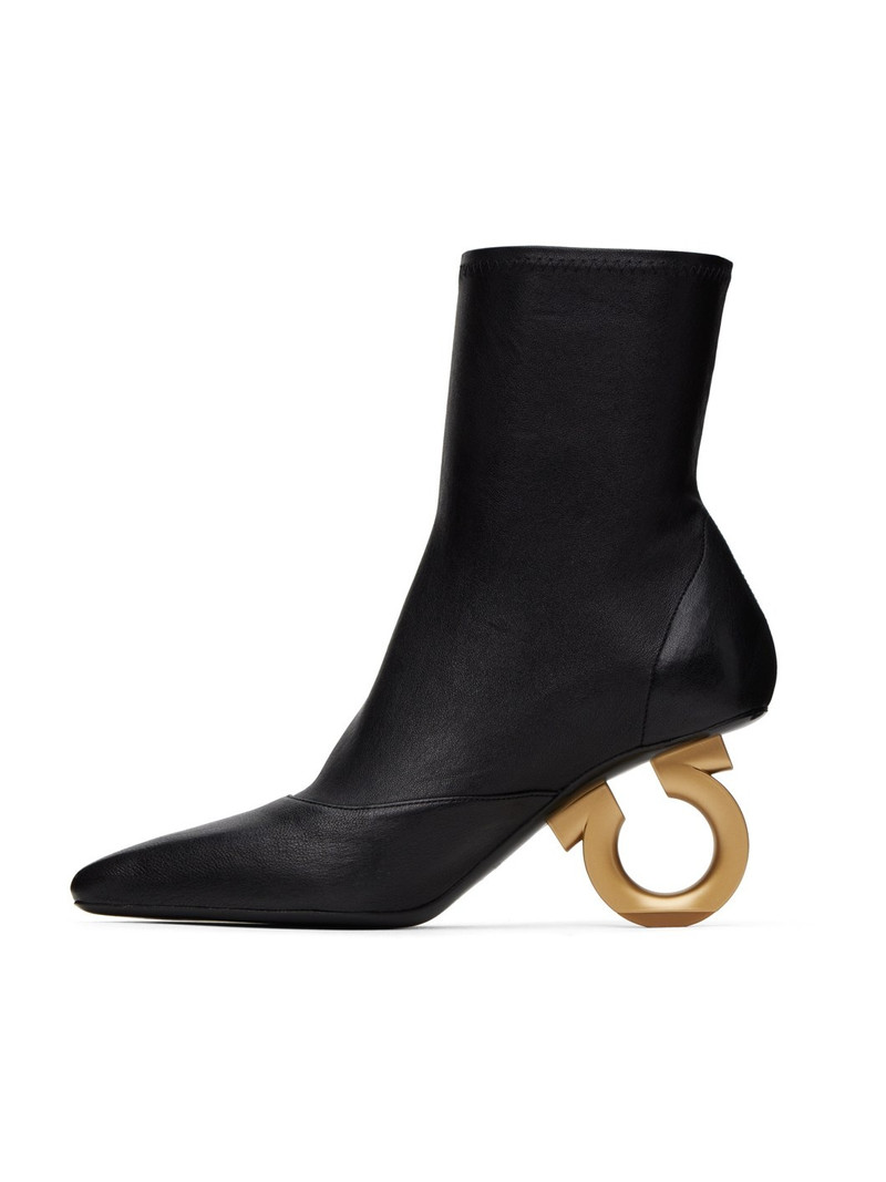FERRAGAMO Black Elina Boots outlook