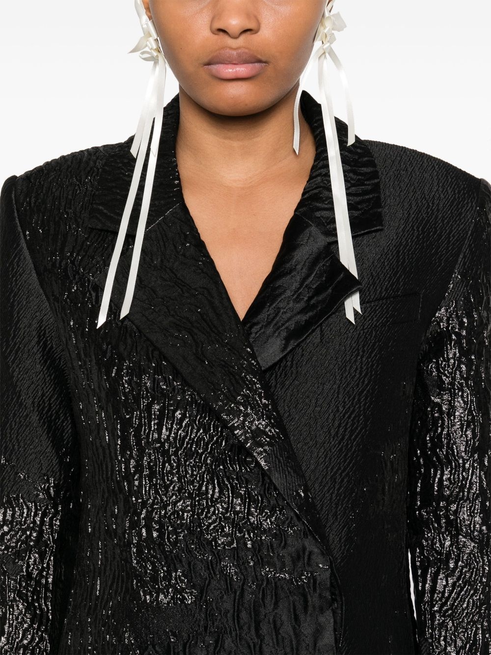 long-sleeves straight coat - 5