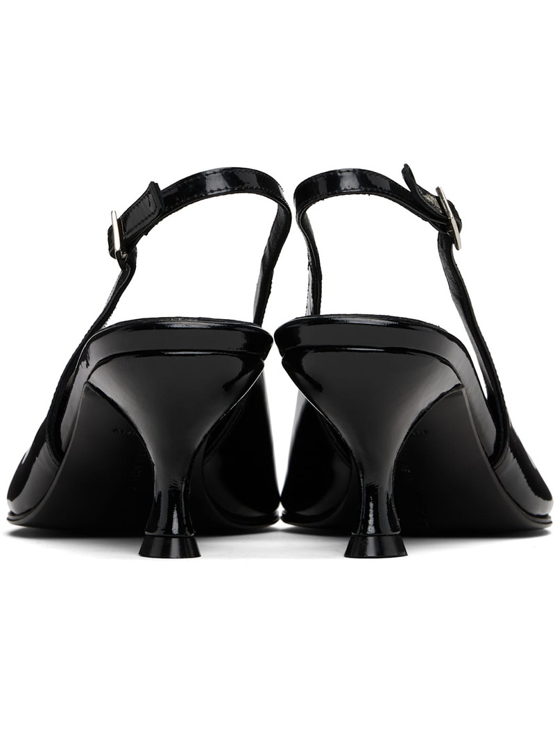 Black Slingback 40mm heels 2