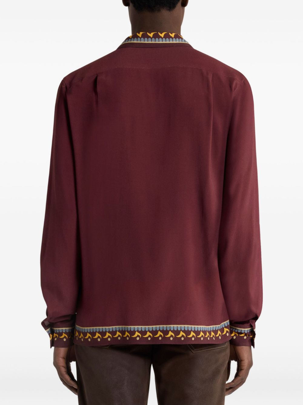 placed-print long-sleeve shirt - 3