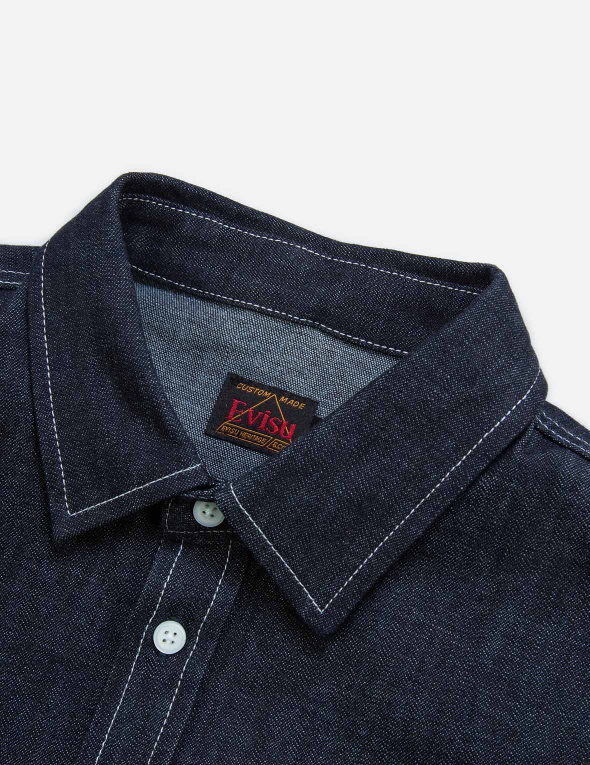 Komainu Framed Graphic Print Denim Shirt - 9