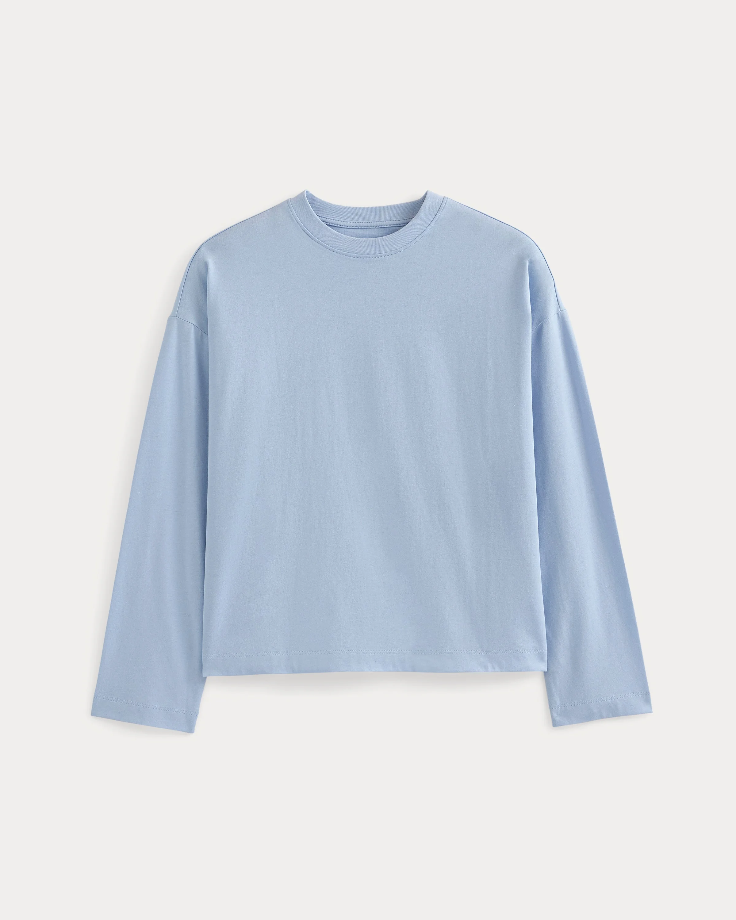 FOREVER JERSEY BOXY LONG-SLEEVE CREW - 1