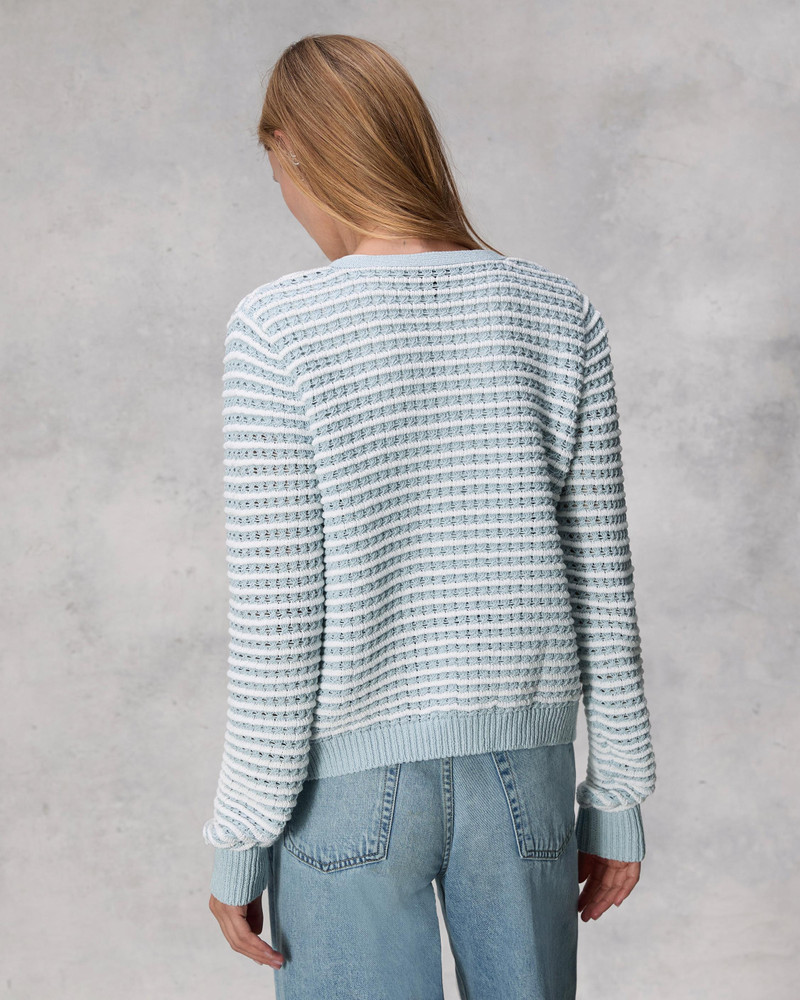 Marlee Striped Cotton Cardigan Relaxed Fit 5