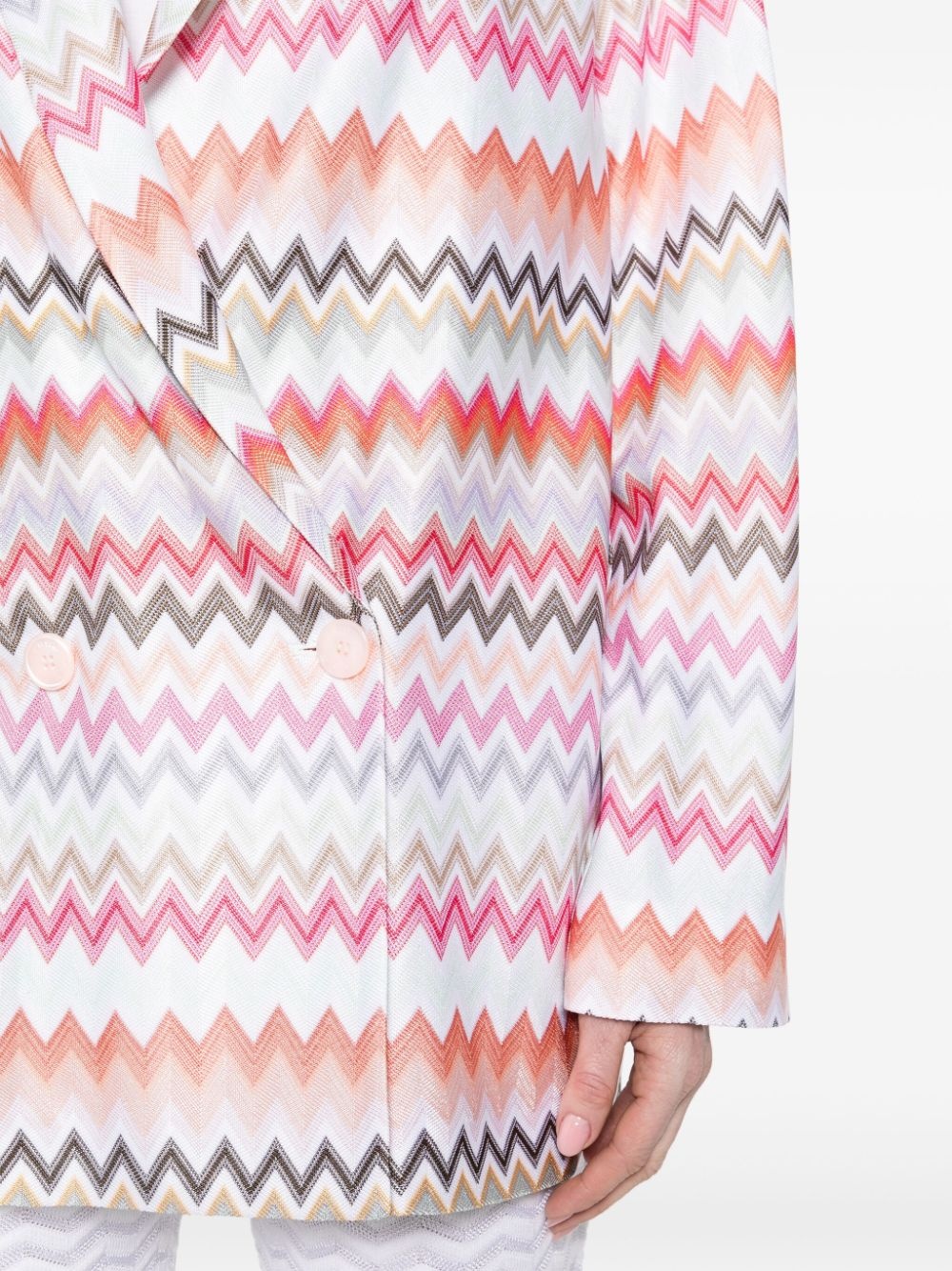 zigzag-woven blazer - 5