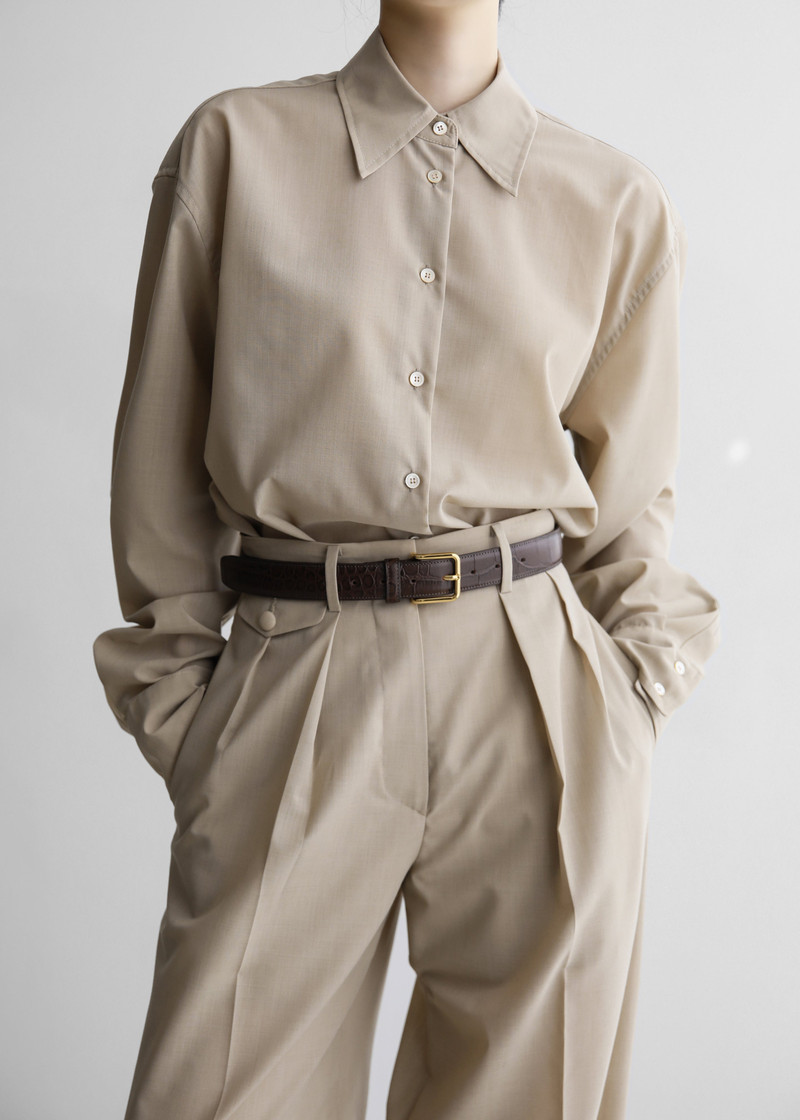 Meslay Sheer Shirt - Beige 8