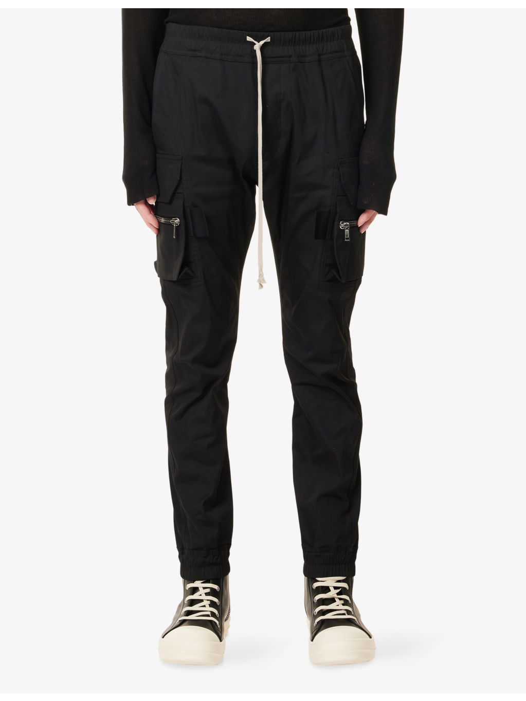 Mastodon Patch-Pocket Cotton Cargo Trousers - 3