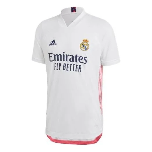 adidas real Madrid 20-21 Season Player Edition Home Alphabet Logo Stripe Sports Soccer/Football Shor - 1