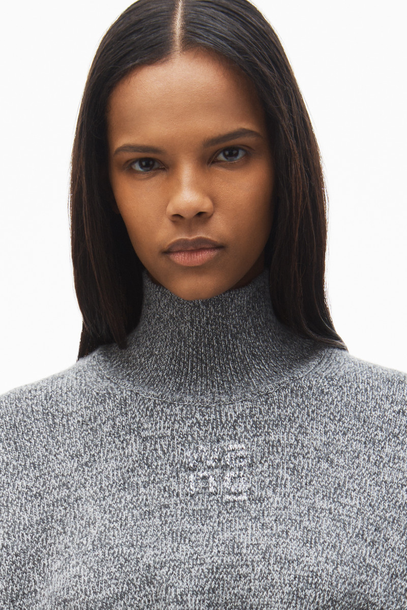 logo-embossed cropped sweater 5