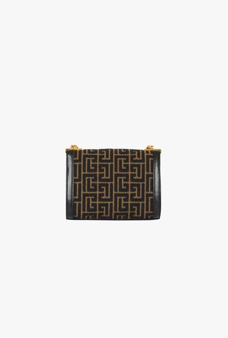Small-sized bicolor khaki and black jacquard 1945 bag - 3