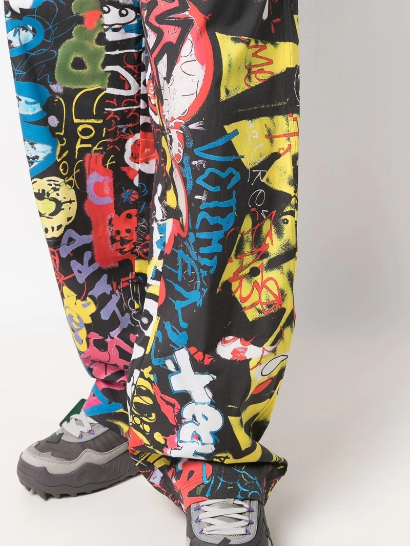 graffiti-print trousers 6