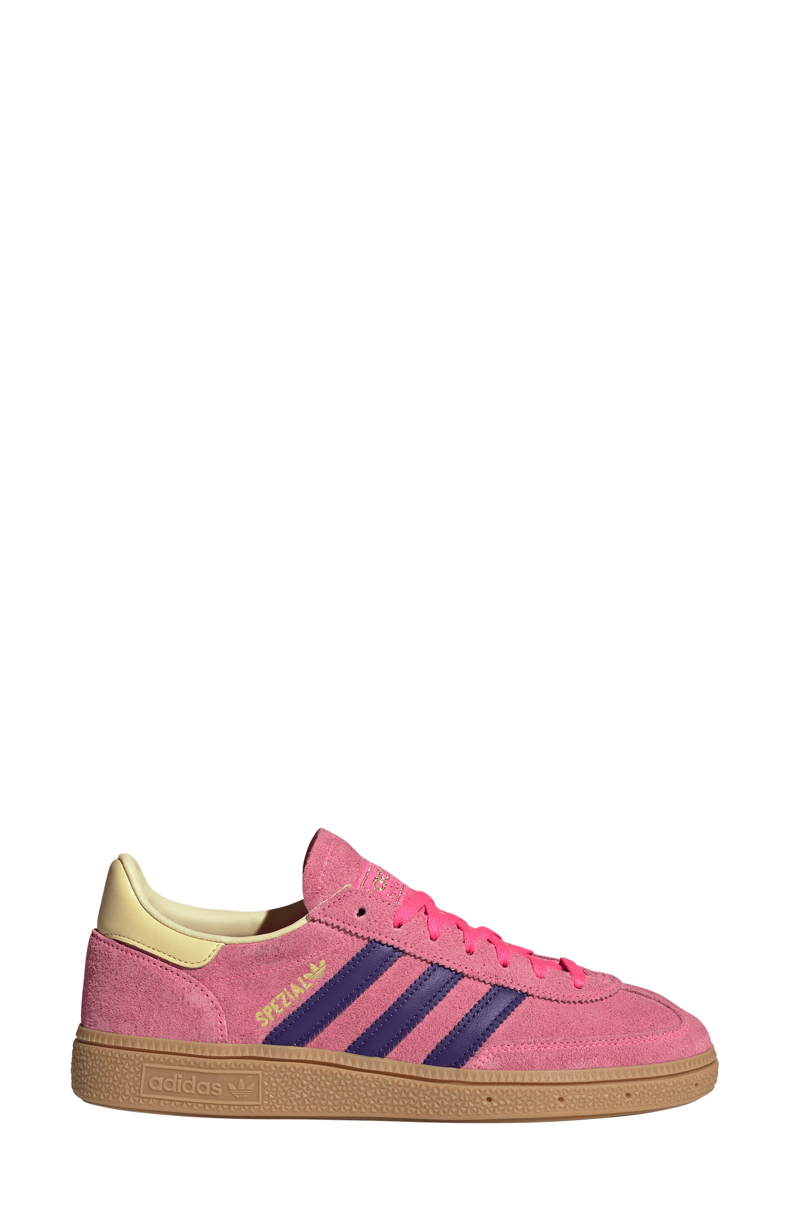 adidas Handball Spezial Sneaker in Lucid Pink/Purple/Yellow at Nordstrom - 3