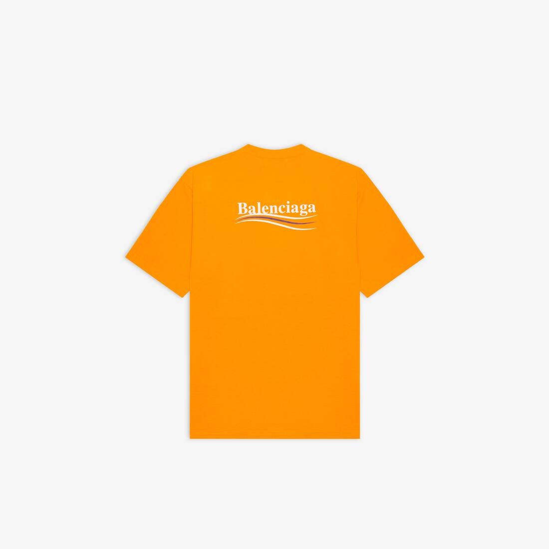 Men's Political Campaign Large Fit T-shirt in Fluo Orange - 2