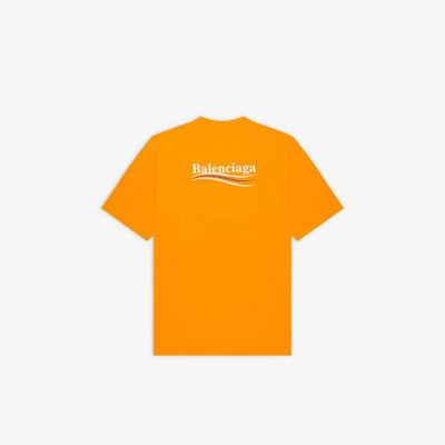 BALENCIAGA Men's Political Campaign Large Fit T-shirt in Fluo Orange outlook