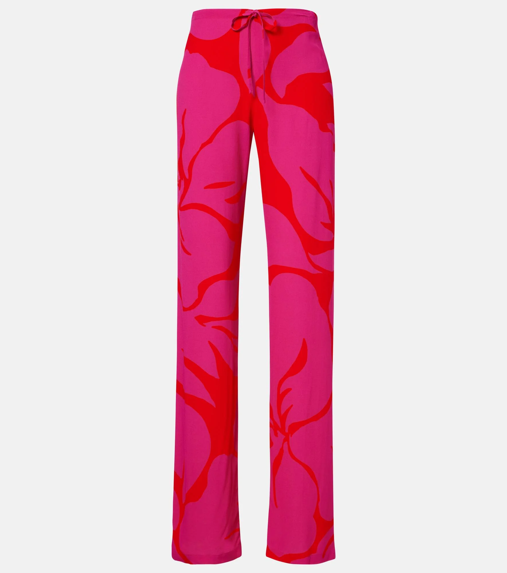 Floral straight pants - 1