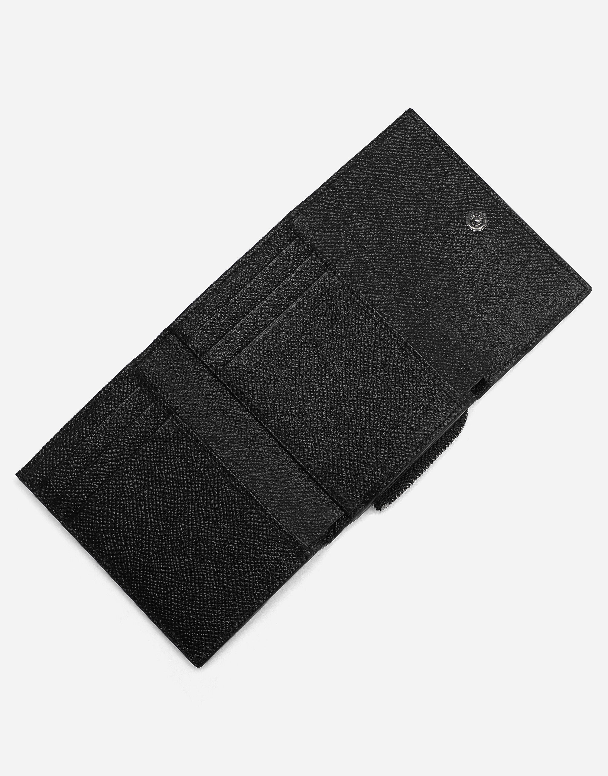 Calfskin French-flap wallet with logo tag - 5