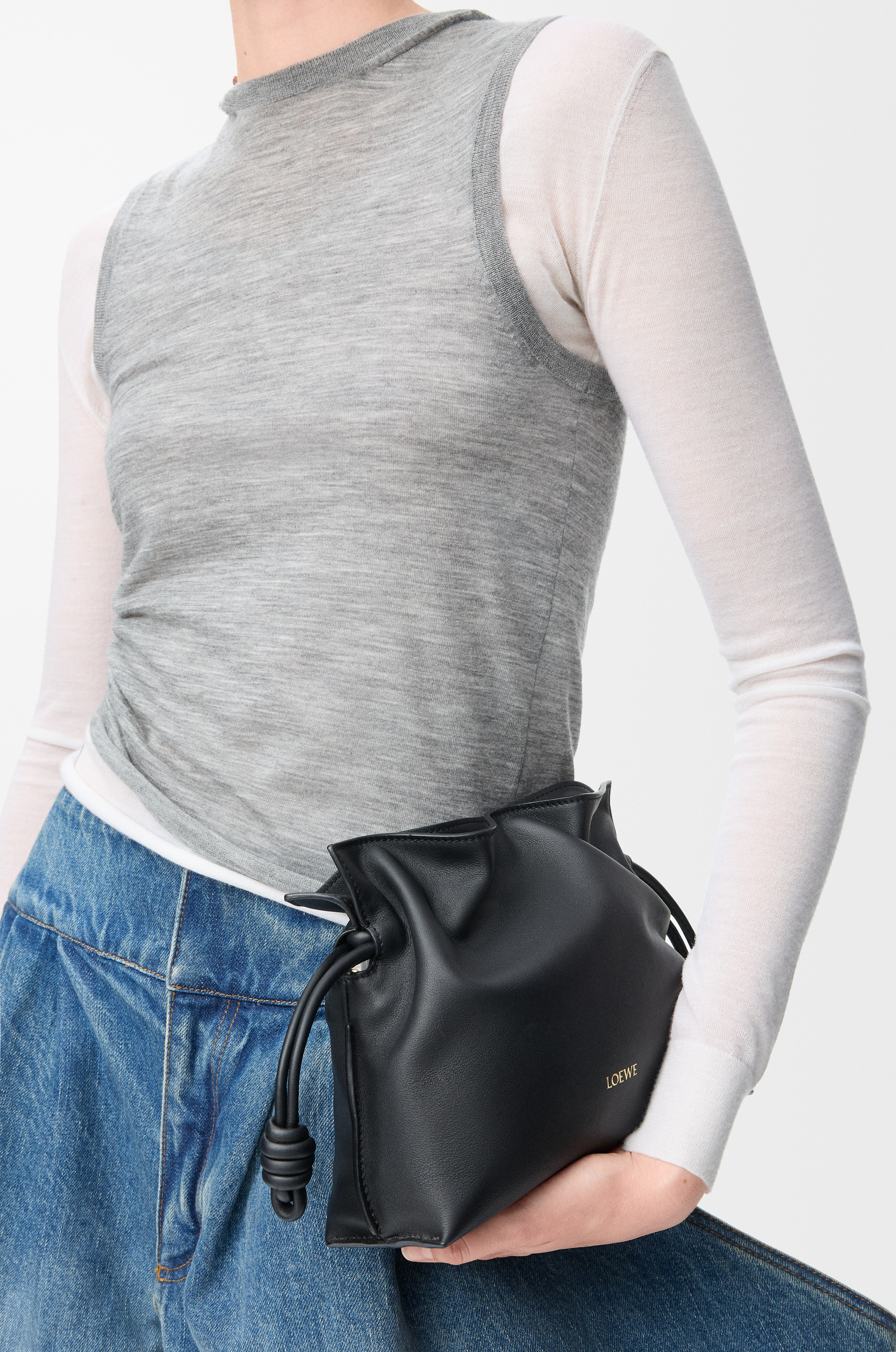Mini Flamenco clutch in nappa calfskin - 3