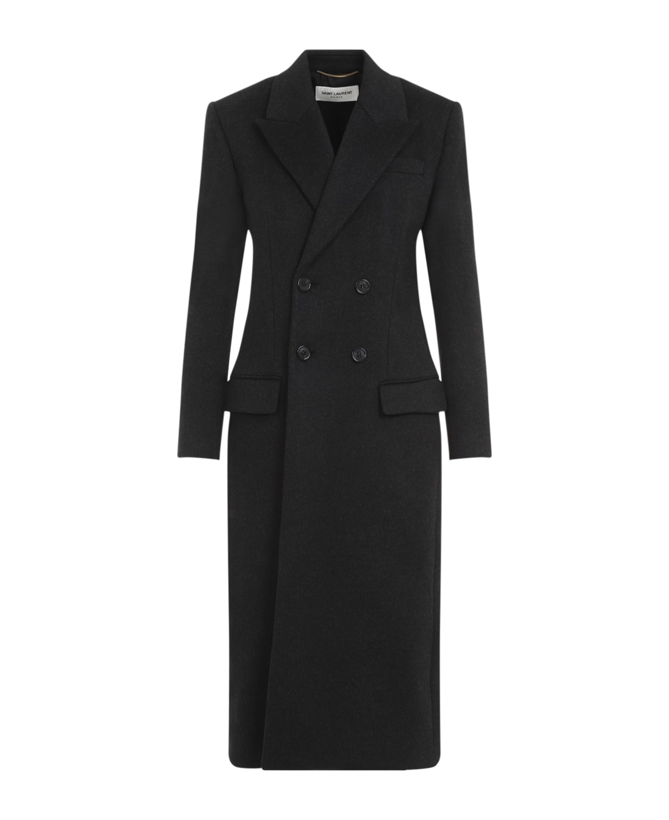 Slate Wool And Cashmere Coat - 2
