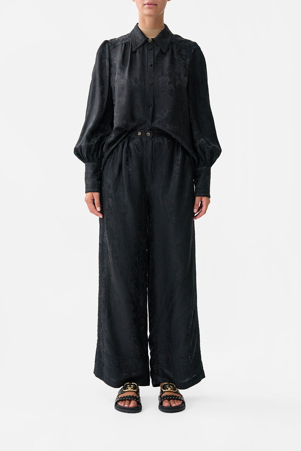 BUTTON FRONT LOUNGE PANT - 8