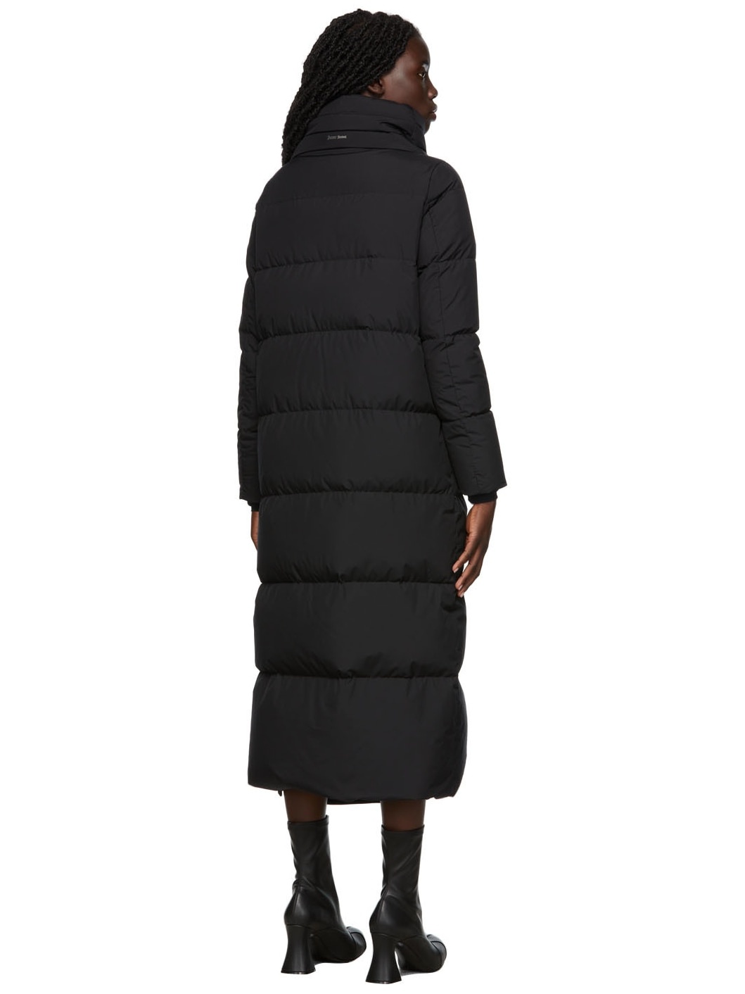 Black Down Windstopper Coat - 3