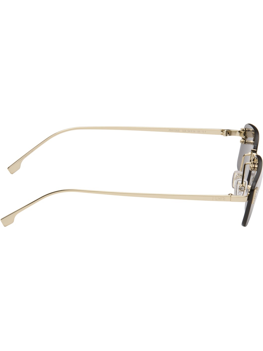 Gold 'Fendi First' Crystal Sunglasses - 2