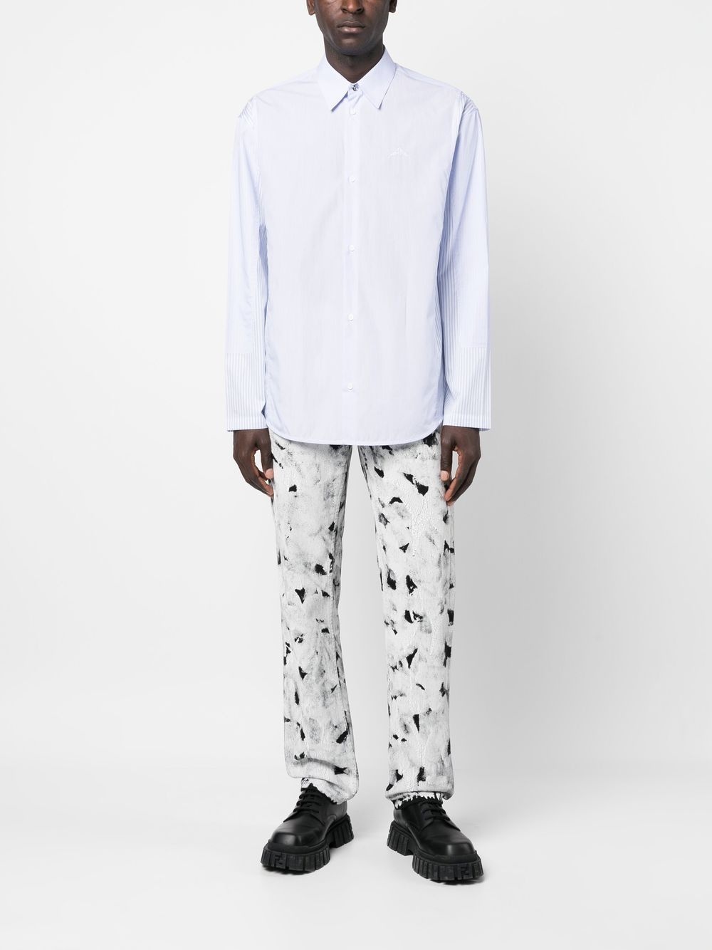 classic-collar cotton shirt - 2