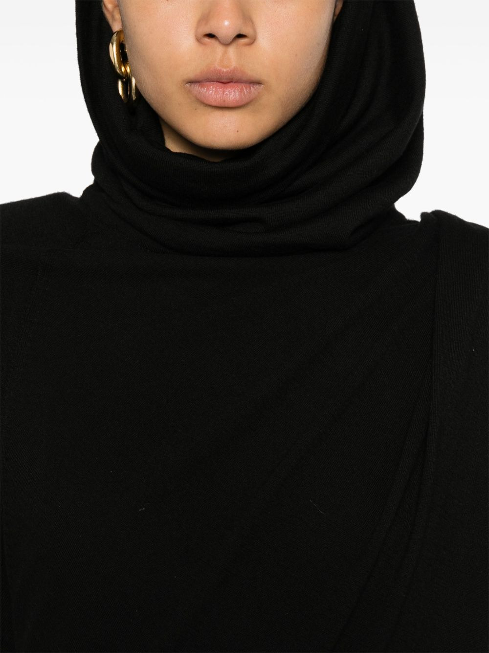 hooded wool dress - 5