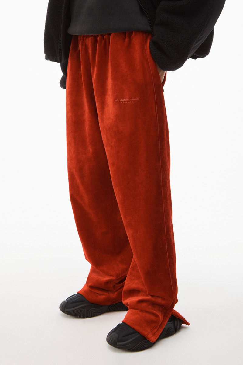 TRACK PANT IN CRUSHED VELOUR 3