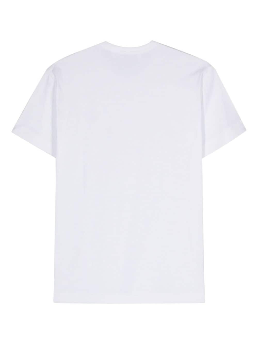 heart-patch cotton T-shirt - 2