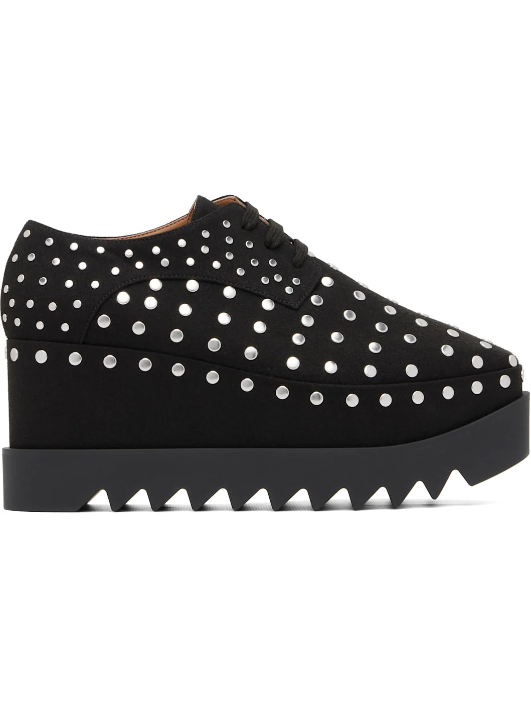 Black Elyse Studded Platform Derbys - 1