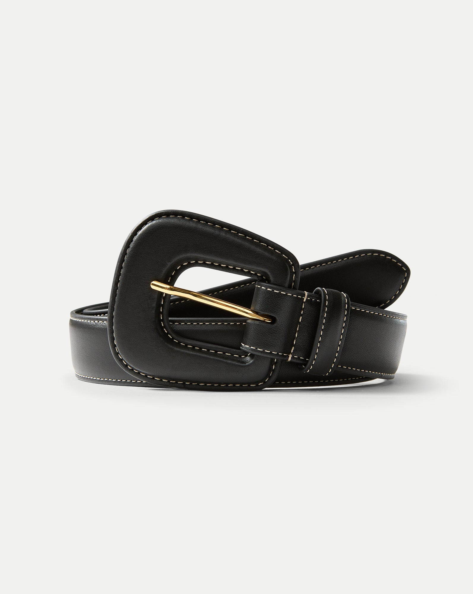ELSY LEATHER-BUCKLE BELT - 3