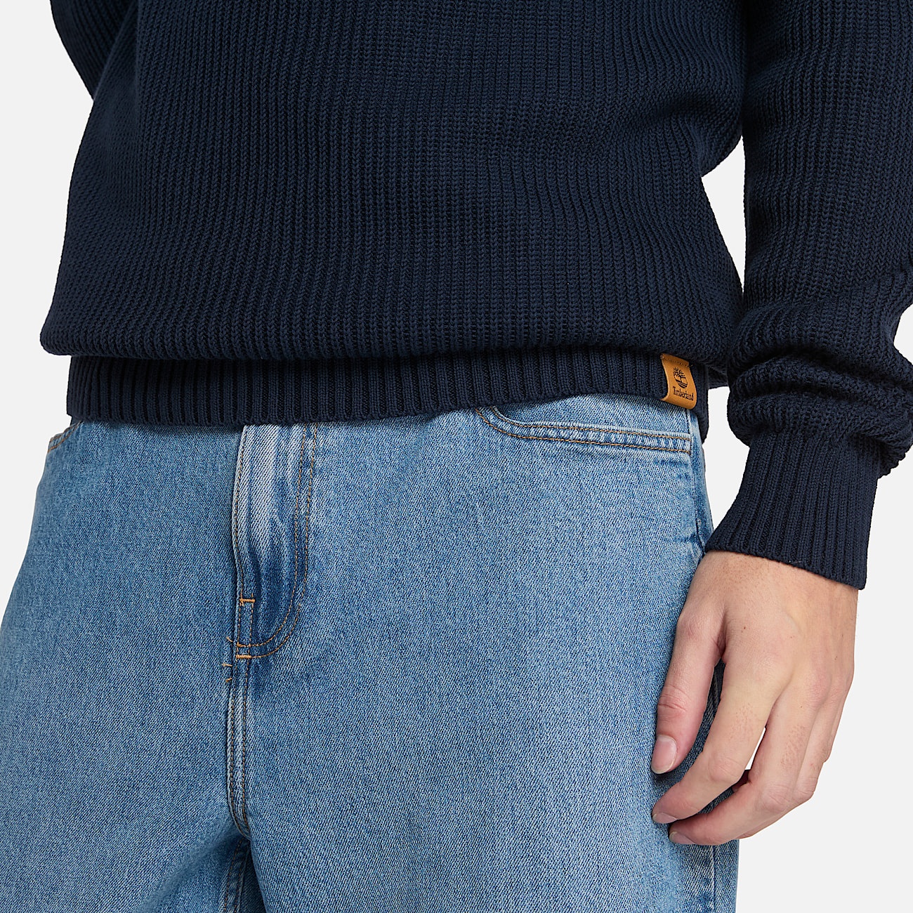 Men's Raglan Sleeve Ribbed Sweater - 4