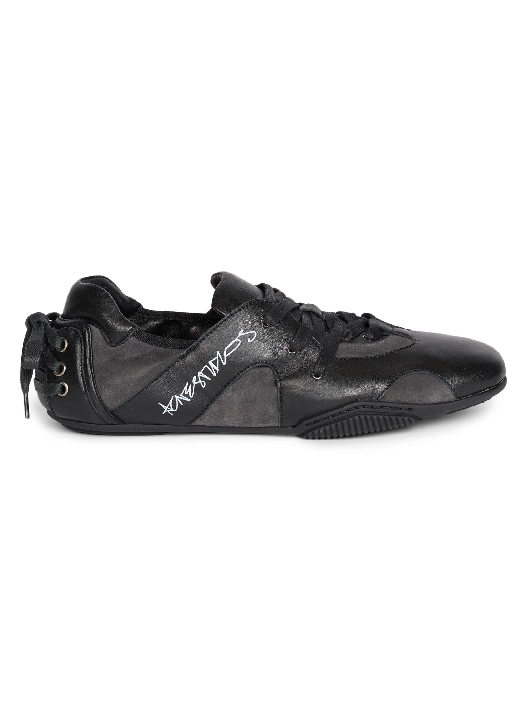 Men's Bilaria Up M Leather Low-Top Sneakers - Off Black - 1
