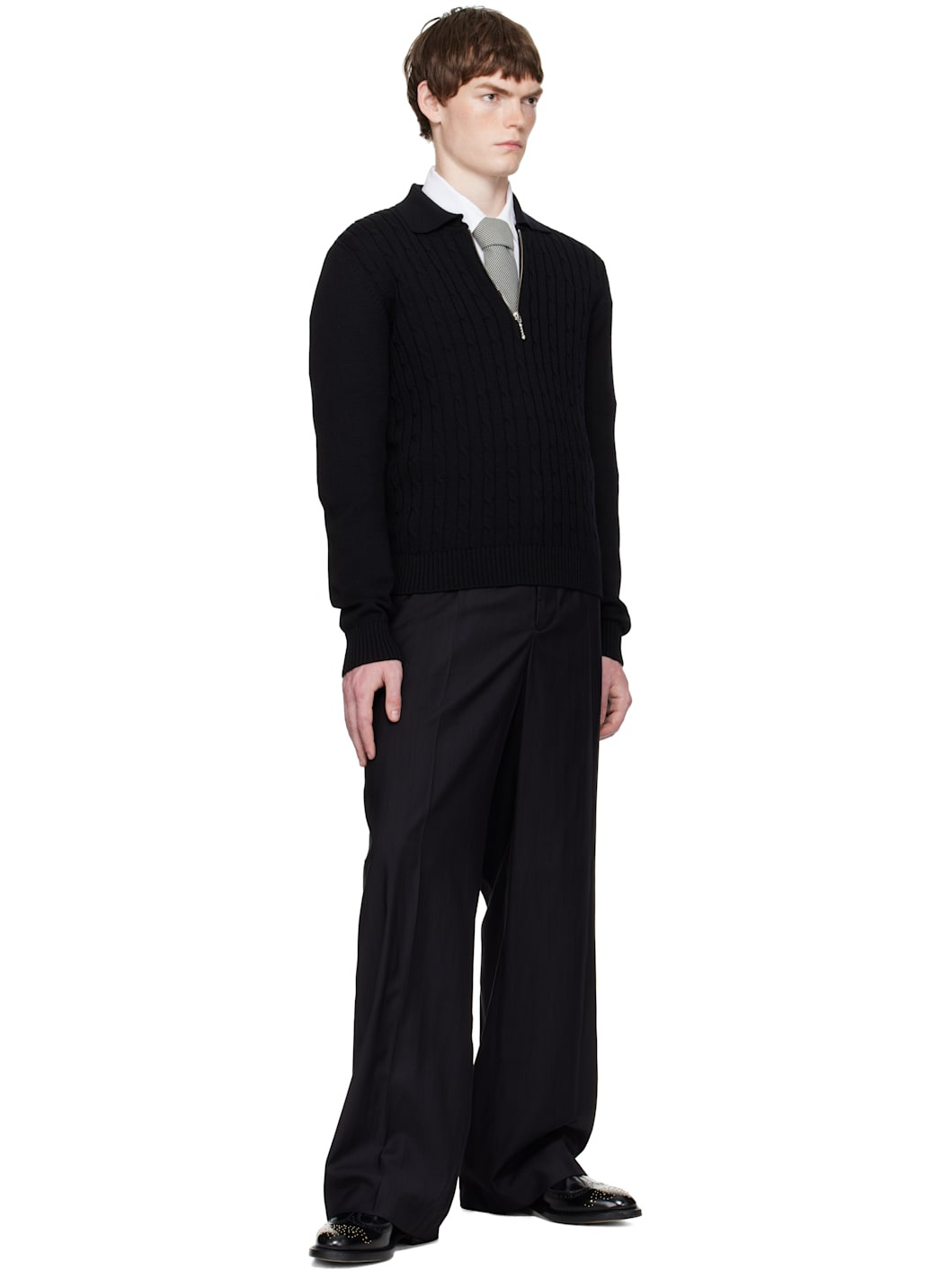 Black & White Classic Tie - 3