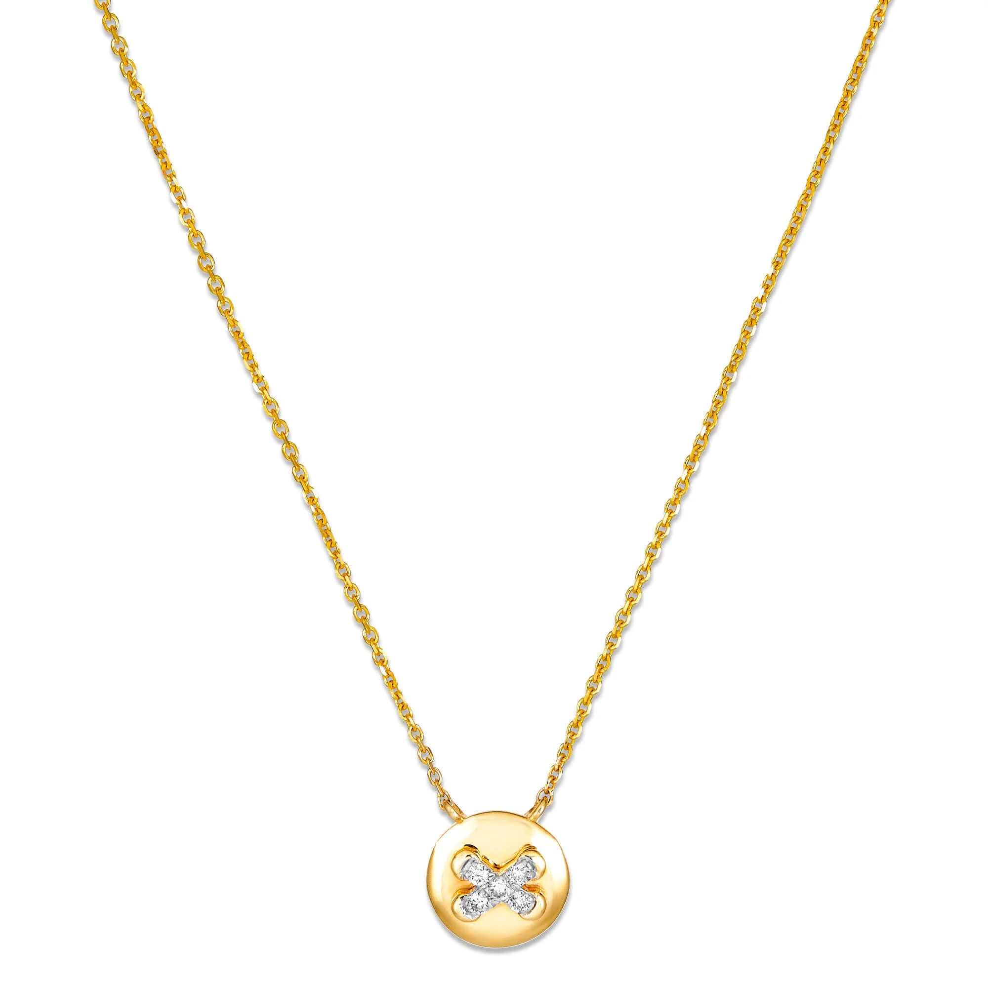 Diamond Button Necklace - 1