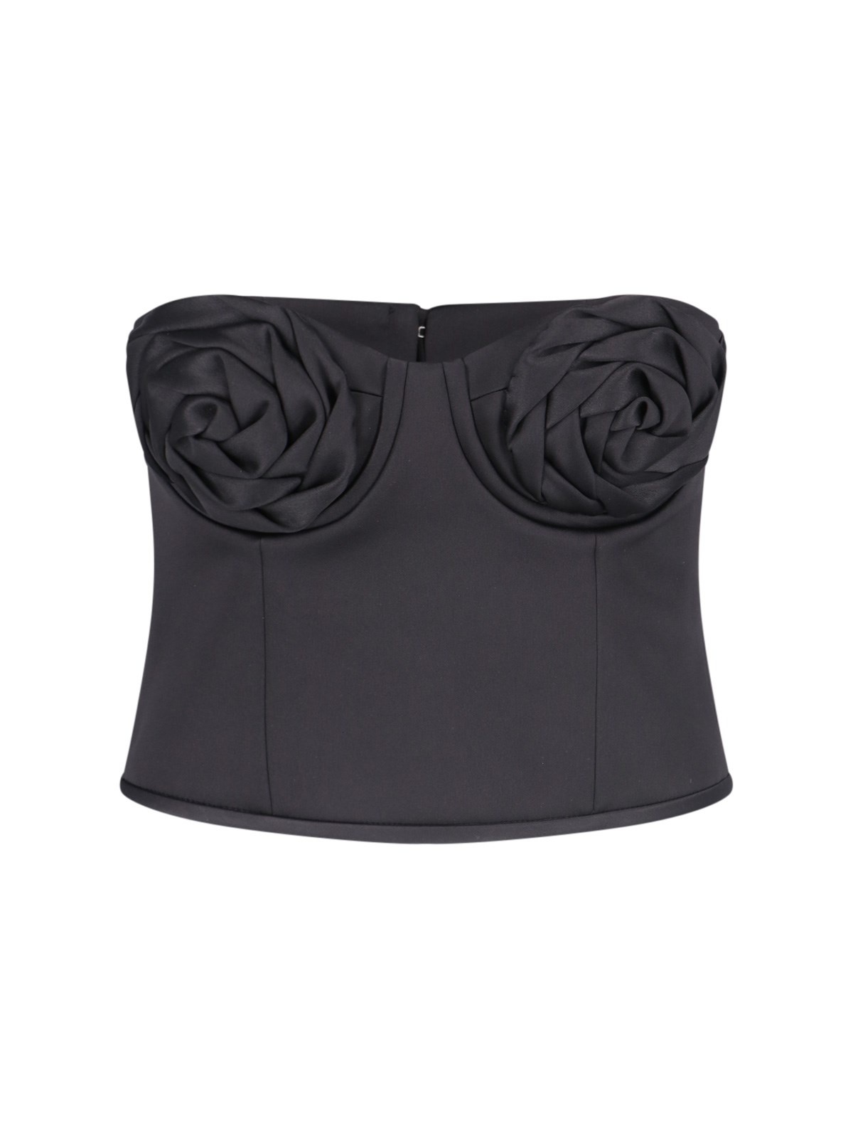 "THE SATIN ROSE CORSETTE" CROP TOP - 1