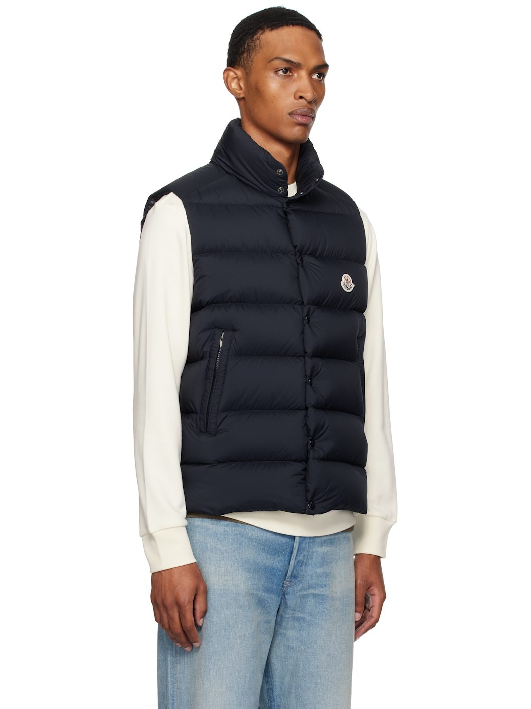 Navy Tibb Down Vest - 2