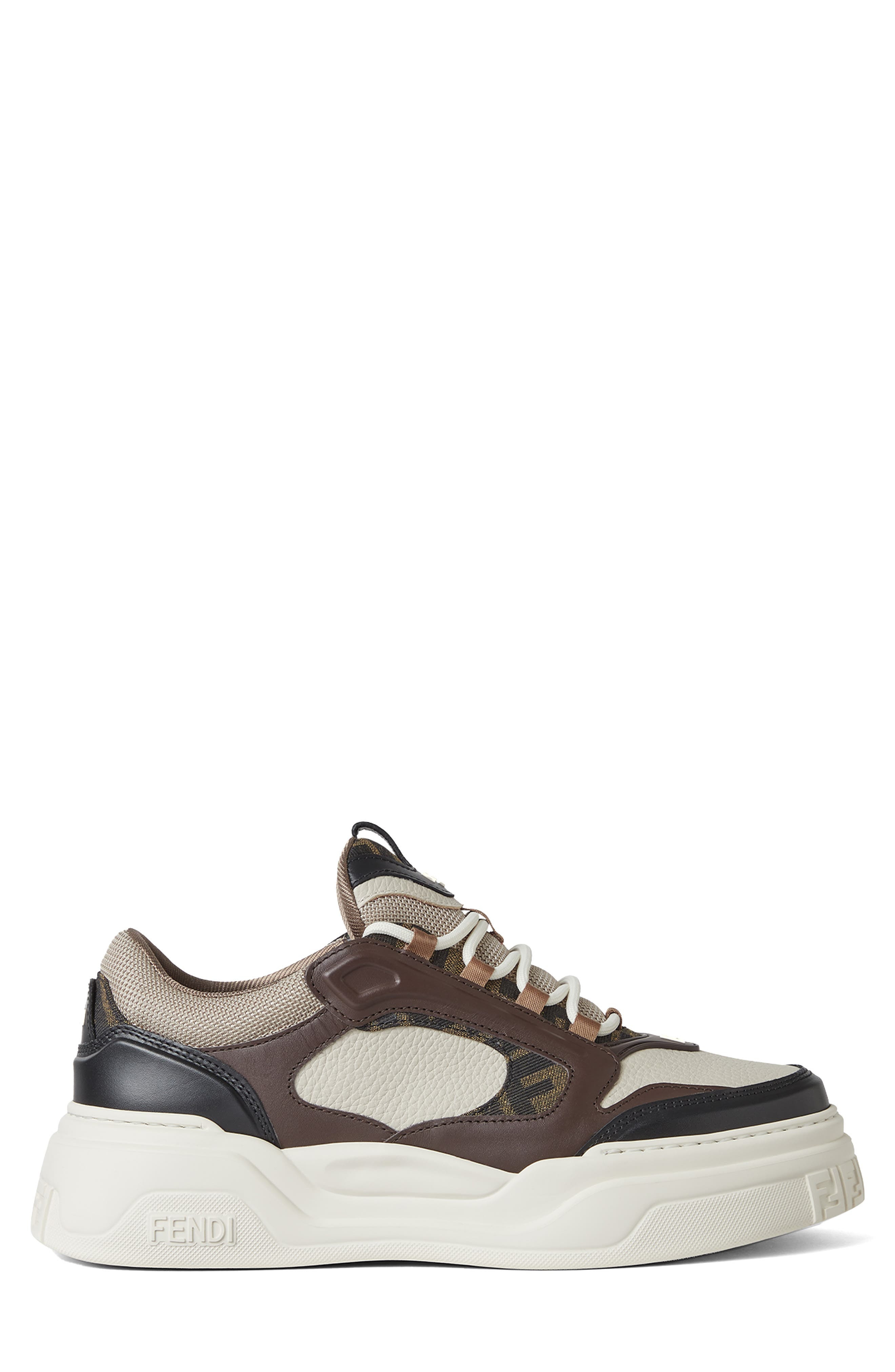 Fendi Force Sneaker in Black/Latte/Beige at Nordstrom - 2