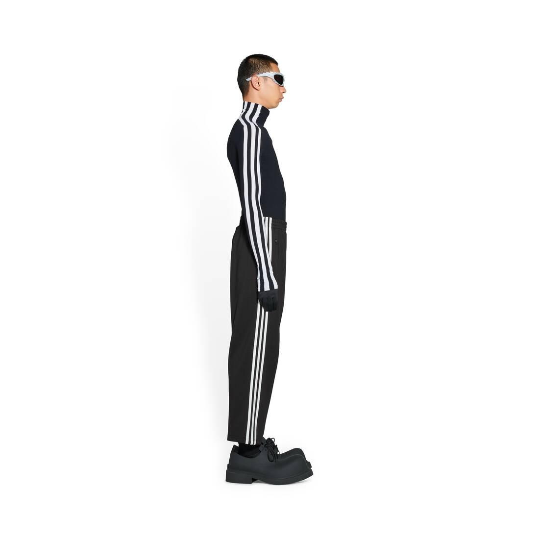 Men's Balenciaga / Adidas Cropped Sweatpants in Black - 3
