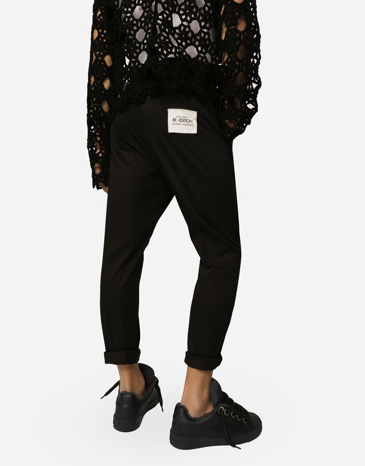 Tailored stretch cotton pants - 4
