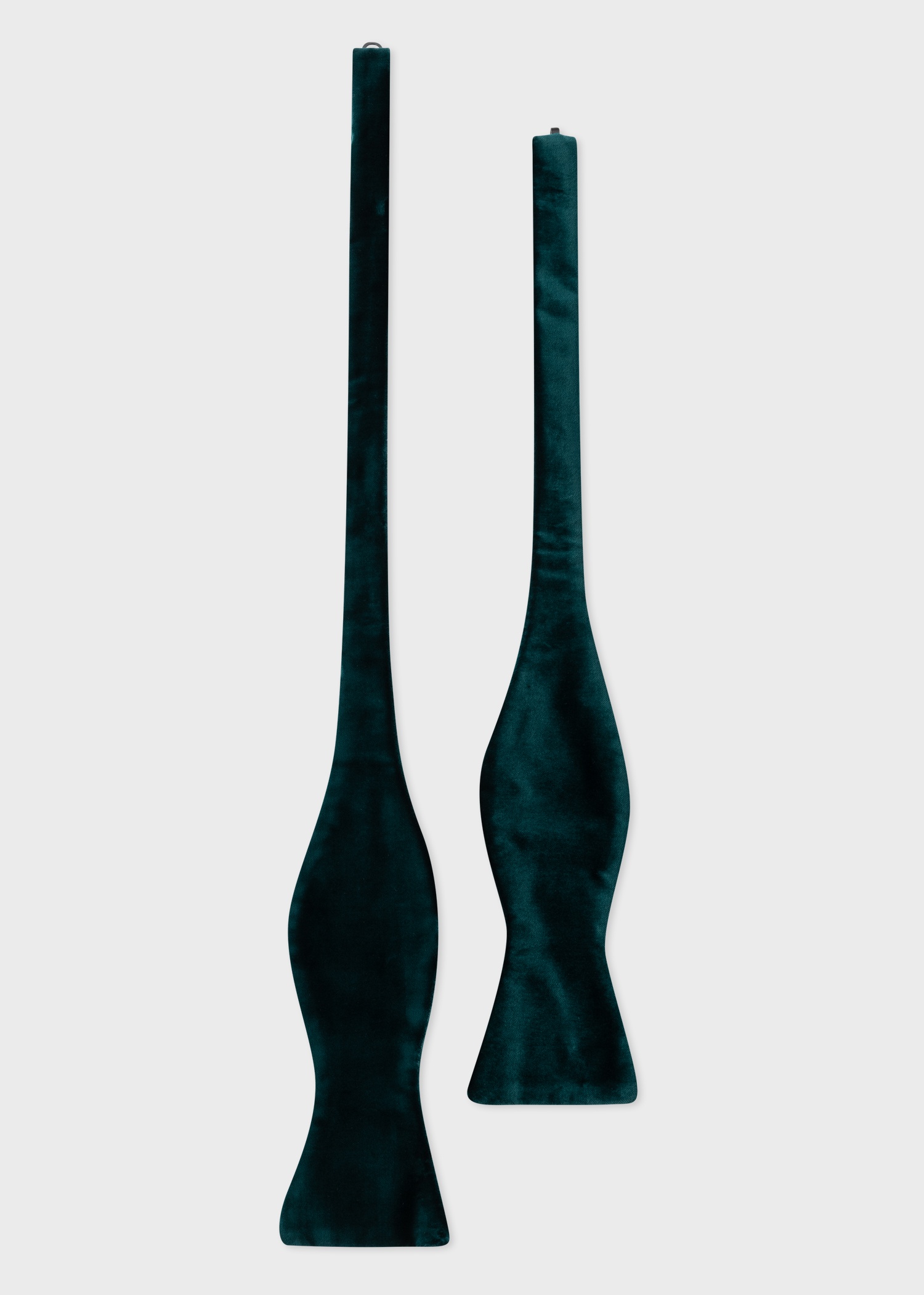Forest Green Velvet Self-Tie Bow Tie - 3