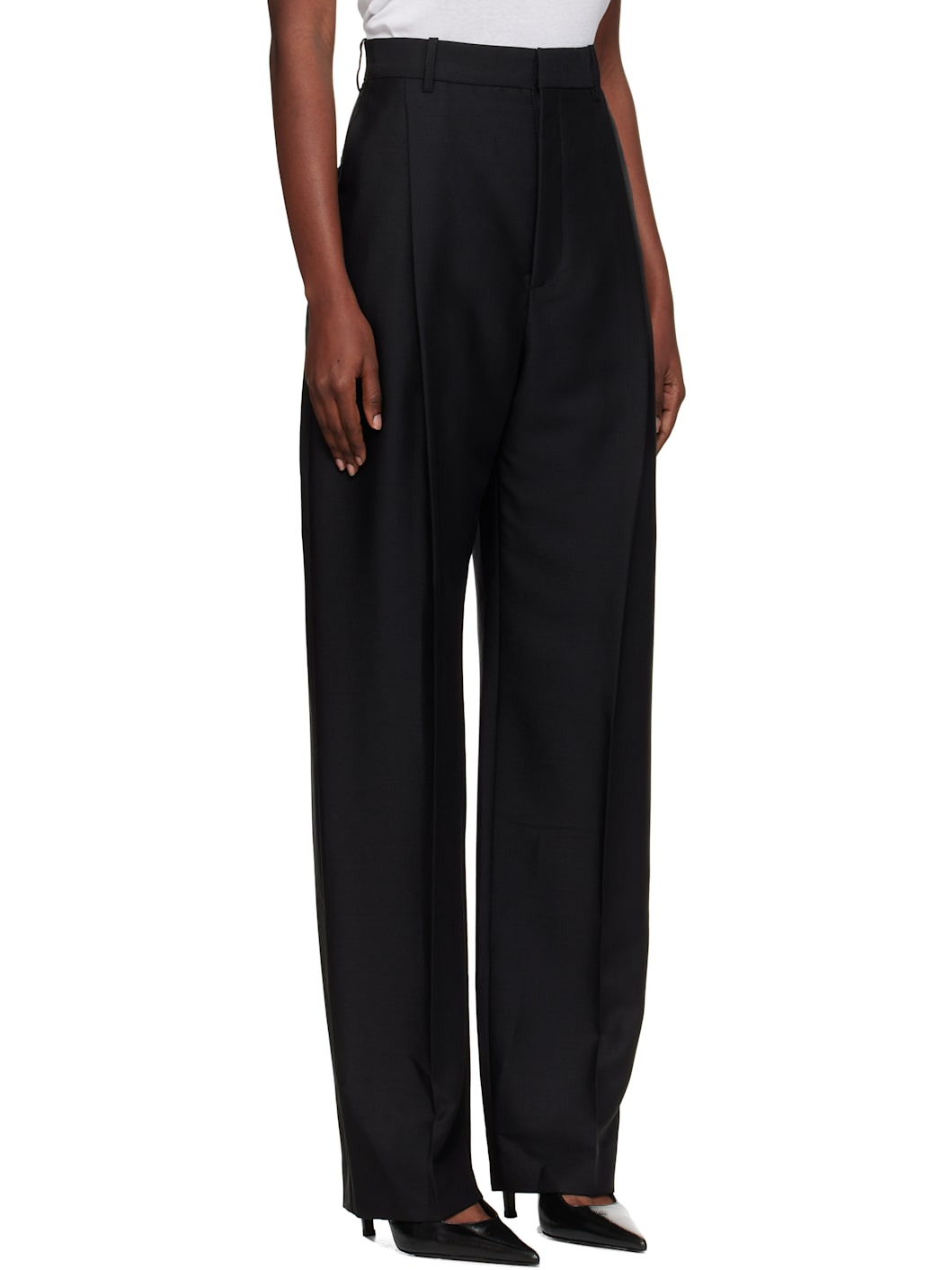 Black Light Mid Rise Trousers - 2