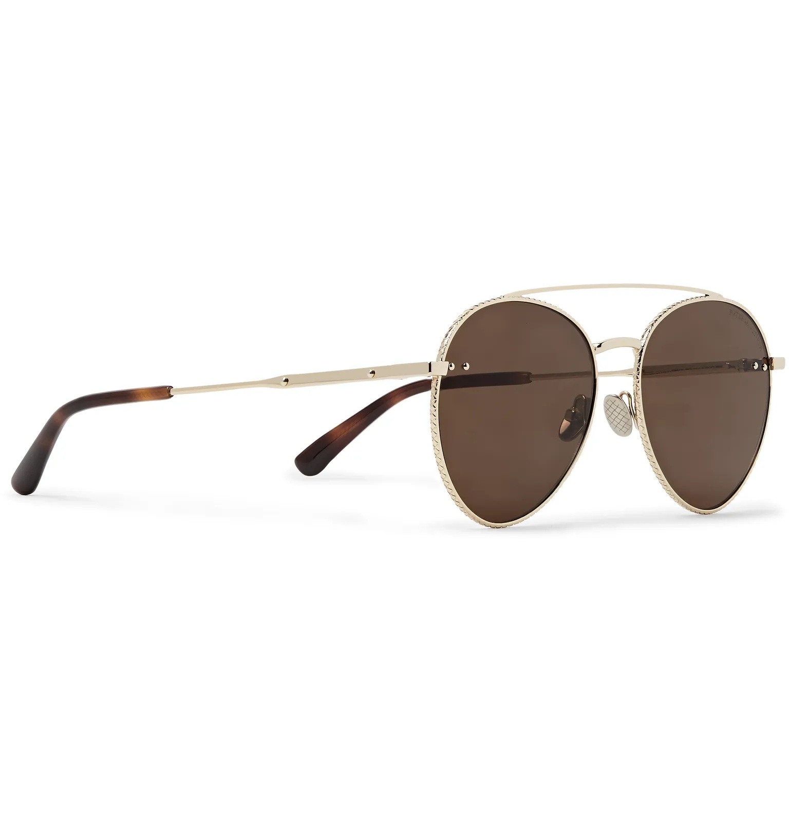 Round-Frame Engraved Gold-Tone Sunglasses - 3