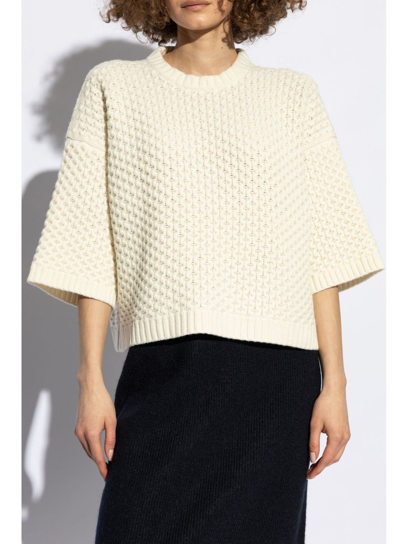 grid-stitch knit T-shirt 3