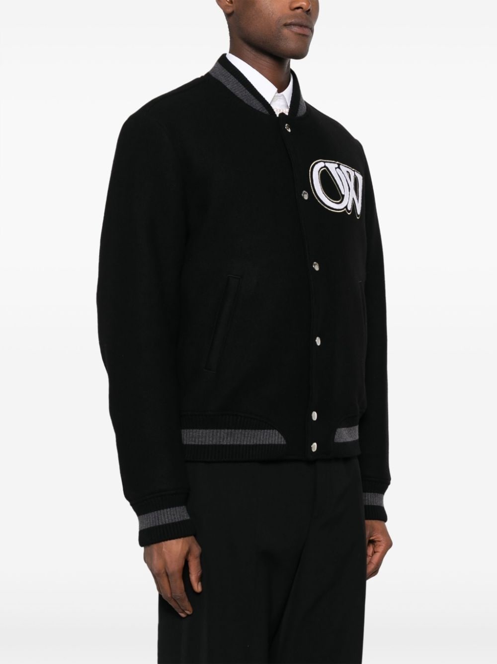 logo-appliquÃ© varsity bomber jacket - 4