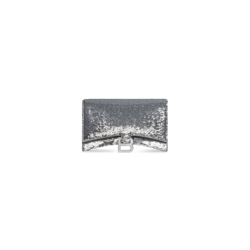Women's Hourglass Wallet On Chain And Sequin in Silver 6