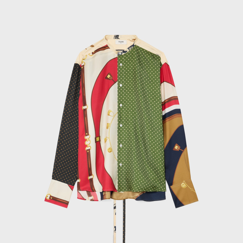 loose shirt IN printed silk twill 1